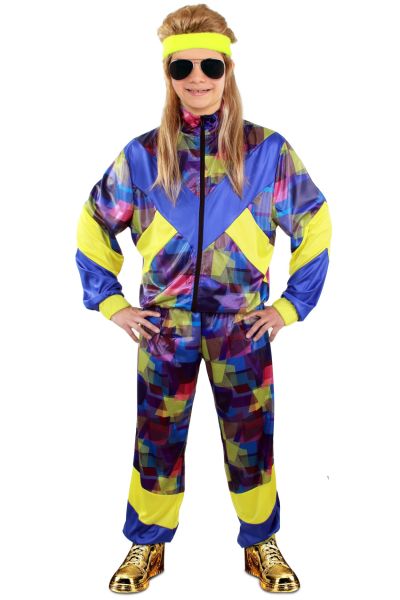 Colourful Kids Tracksuit 80s style