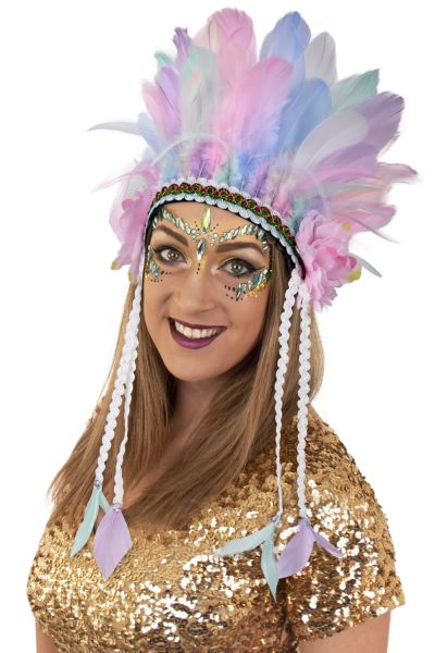 Pastel Festival Headdress feathers