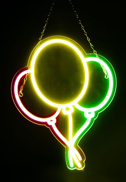 LED neon sign 3 balloons