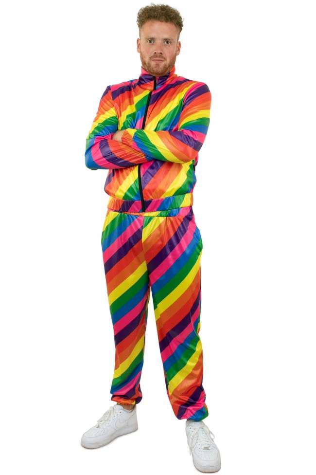 Tracksuit 80s disco rainbow | Party Supplies | Party Costumes | Party ...