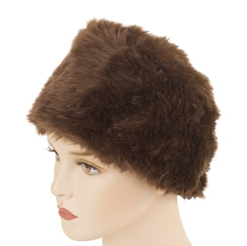 Fur hat brown