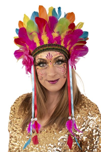 Colourful Festival Headdress feathers