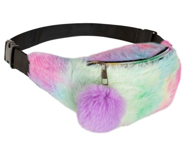 Pompon fluffy waist bag