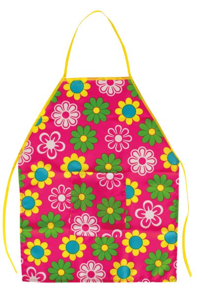 Cheerful kitchen apron with flowers