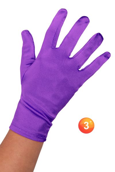 Short opera gloves purple satin