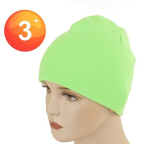 Cute neon green 80s beanie hat