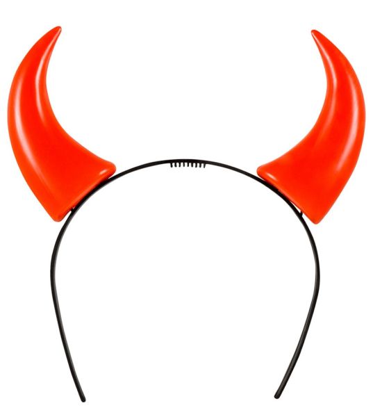 Devil horns headband red