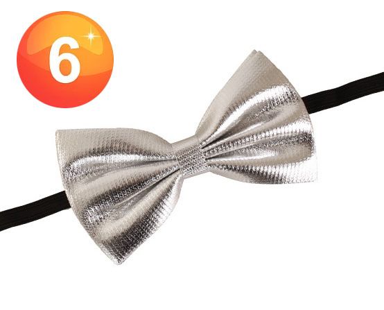 Silver bow tie