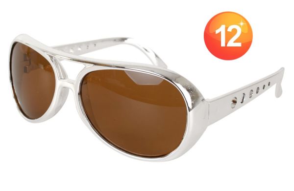 Elvis Rapper glasses silver