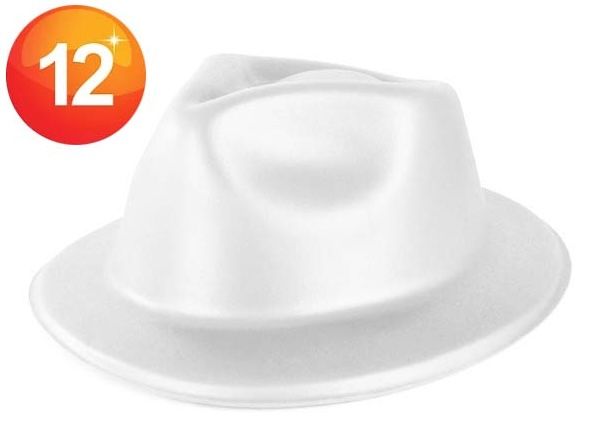 White fedora dress up hats