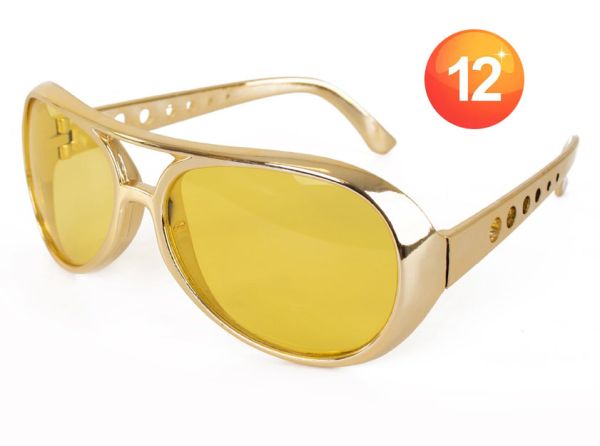 Elvis Rapper glasses gold